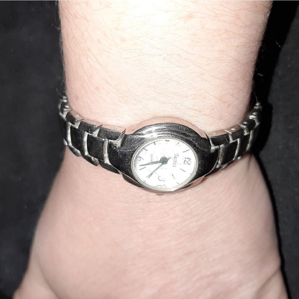 Silver tone tactics watch 